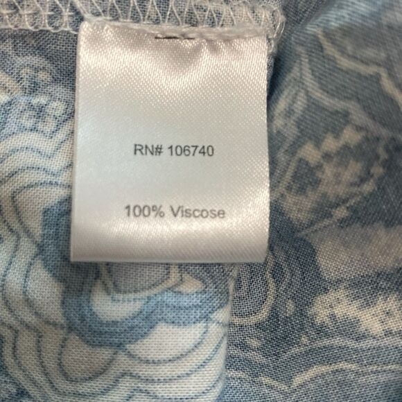 NorthStyle V-Neck Pleated Boho Geometric Pattern 3/4 Sleeve Tunic Size Medium - Picture 8 of 9